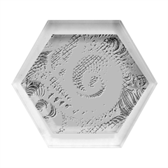 Abstract Fractal Art Swirl Pattern Hexagon Wood Jewelry Box