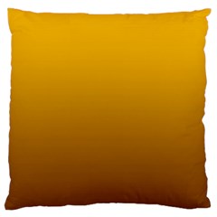 Amber Orange To Chocolate Brown Linear Gradient Large Cushion Case (one Side)