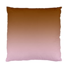 Chocolate Brown To Pink Lace Linear Gradient Standard Cushion Case (one Side)