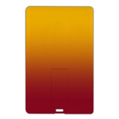 Amber Orange To Burgundy Red Linear Gradient Name Card Style Usb Flash Drive