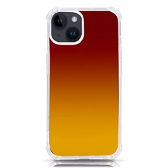 Burgundy Red To Amber Orange Linear Gradient Iphone 14 Tpu Uv Print Case