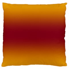 Amber Orange To Burgundy Red Bilinear Gradient Large Cushion Case (one Side)