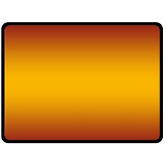 Burgundy Red To Amber Orange Bilinear Gradient Fleece Blanket (large)