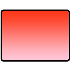 Scarlet Red To Pink Lace Linear Gradient Fleece Blanket (large)
