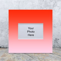 Scarlet Red To Pink Lace Linear Gradient White Box Photo Frame 4  X 6 