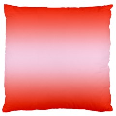 Scarlet Red To Pink Lace Bilinear Gradient Large Cushion Case (one Side)