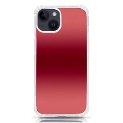 Coral Pink To Burgundy Red Bilinear Gradient Iphone 14 Tpu Uv Print Case