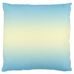 Baby Blue To Cream Yellow Bilinear Gradient Large Cushion Case (two Sides)