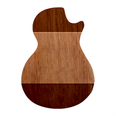 Navy Blue To Electric Yellow Bilinear Gradient Guitar Shape Wood Guitar Pick Holder Case And Picks Set