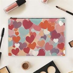 Valentines Day Hearts Romance Love Cosmetic Bag (large)