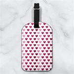 Valentine Heart Pattern Nappa Leather Luggage Tag Rectangle Back
