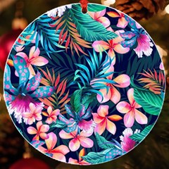 Hawaiian Flowers Hawaii Uv Print Acrylic Ornament Round