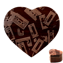 Abstract Case Heart Wood Jewelry Box