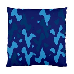 Blue Camouflage Pattern Standard Cushion Case (one Side)