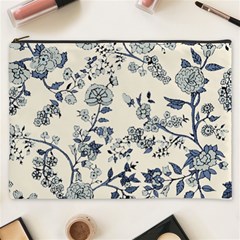 Blue Vintage Background Cosmetic Bag (xxxl)