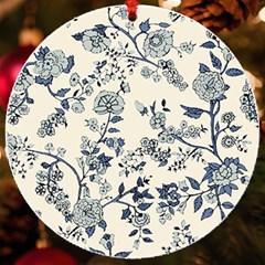 Blue Vintage Background Uv Print Acrylic Ornament Round