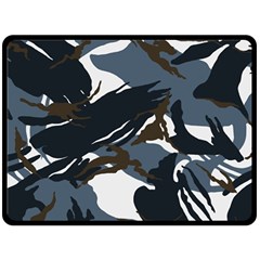 Blue Winter Camouflage, Military Camouflage Fleece Blanket (large)