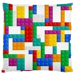 Colorful Bricks, Bricks, Colorful Large Cushion Case (two Sides)