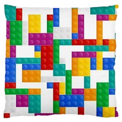Colorful Bricks, Bricks, Colorful Standard Premium Plush Fleece Cushion Case (two Sides)