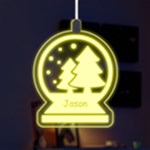 Personalized Snowball LED Acrylic Ornament Front