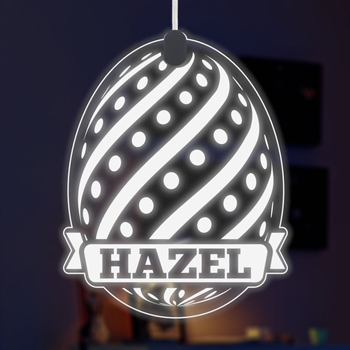 Personalized Name Easter Pattern 14 LED Acrylic Ornament