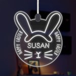 Easter Rabbit LED Acrylic Ornament Front