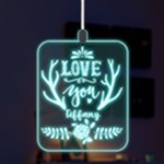 Love You LED Acrylic Ornament Front