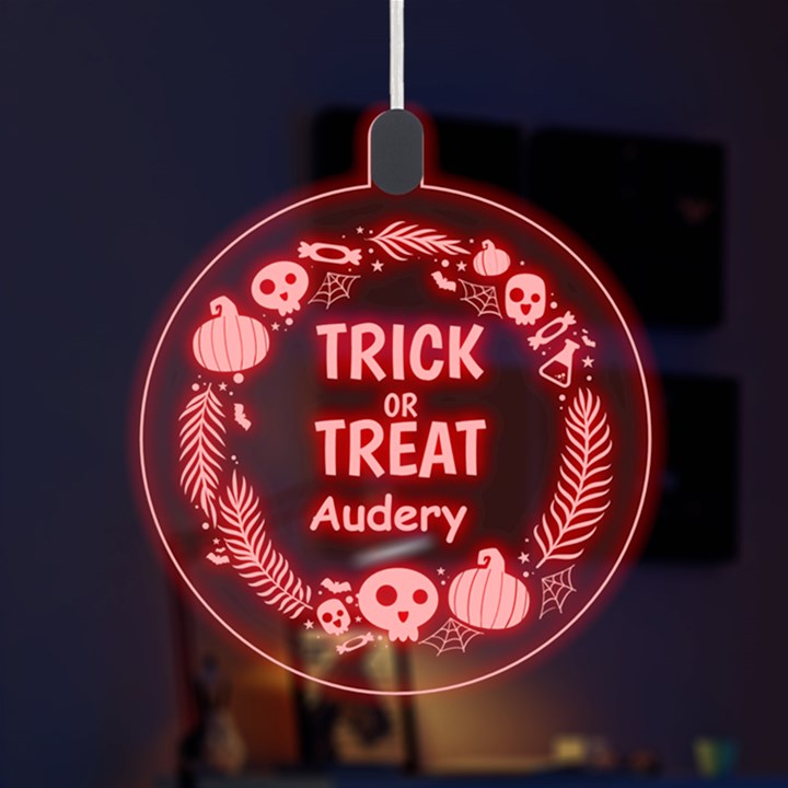Personalized Happy Halloween Name Any Text LED Acrylic Ornament LED Acrylic Ornament