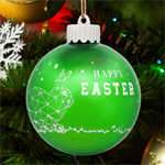 Personalized Name Easter Bunny Rabbit-01 LED Glass Sphere Ornament Back