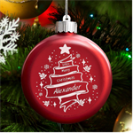 Christmas LED Glass Round Ornament Front