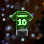 Personalized Text Soccer Kit Back Remote LED Acrylic Message Display (Black Round Stand)  Front