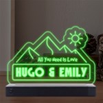 Personalized Mountain Graphic LED Acrylic Message Display Front