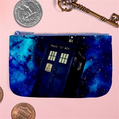 Tardis Doctor Who Space Galaxy Large Coin Purse