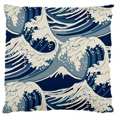 Japanese Wave Pattern 16  Baby Flannel Cushion Case (two Sides)