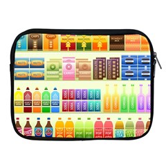 Supermarket Shelf Products Snacks Apple Ipad 2/3/4 Zipper Cases