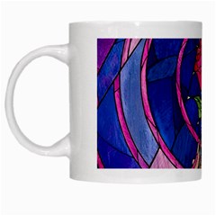 Enchanted Rose Stained Glass White Mug