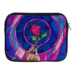 Enchanted Rose Stained Glass Apple Ipad 2/3/4 Zipper Cases
