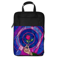 Enchanted Rose Stained Glass Foldable Shoe Storage Bag