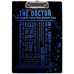 Doctor Who Tardis A4 Acrylic Clipboard