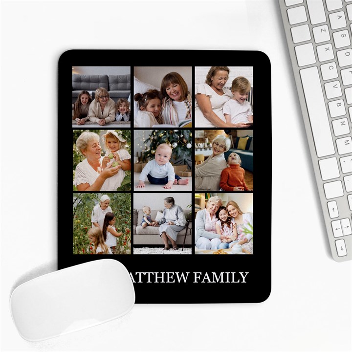 Collage Photo Family Name Mousepad Collage Mousepad