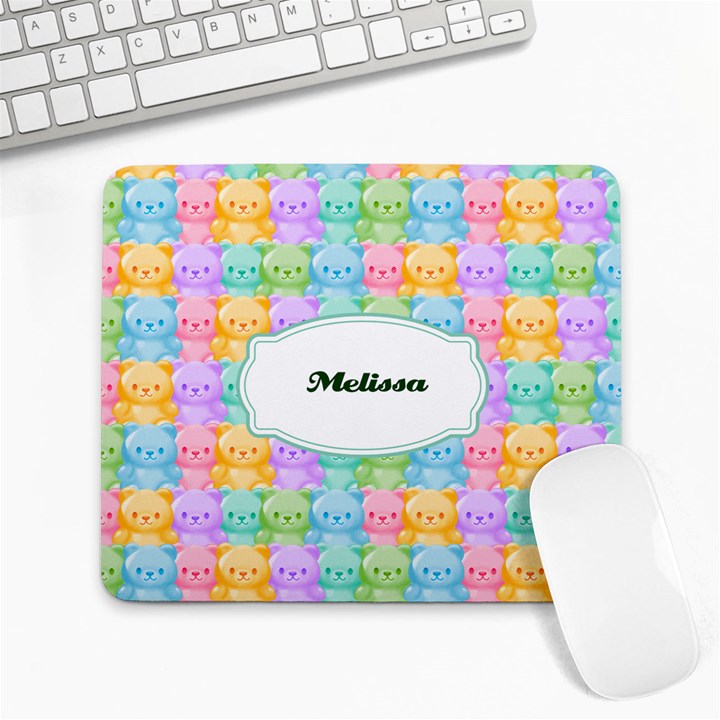 Bear Candy Personalized Name Mousepad Collage Mousepad