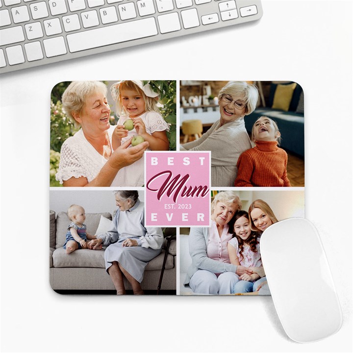 Best Dad Mum Ever Photo Mousepad Collage Mousepad