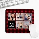 Plaid Photo Collage  Large Mousepad Front
