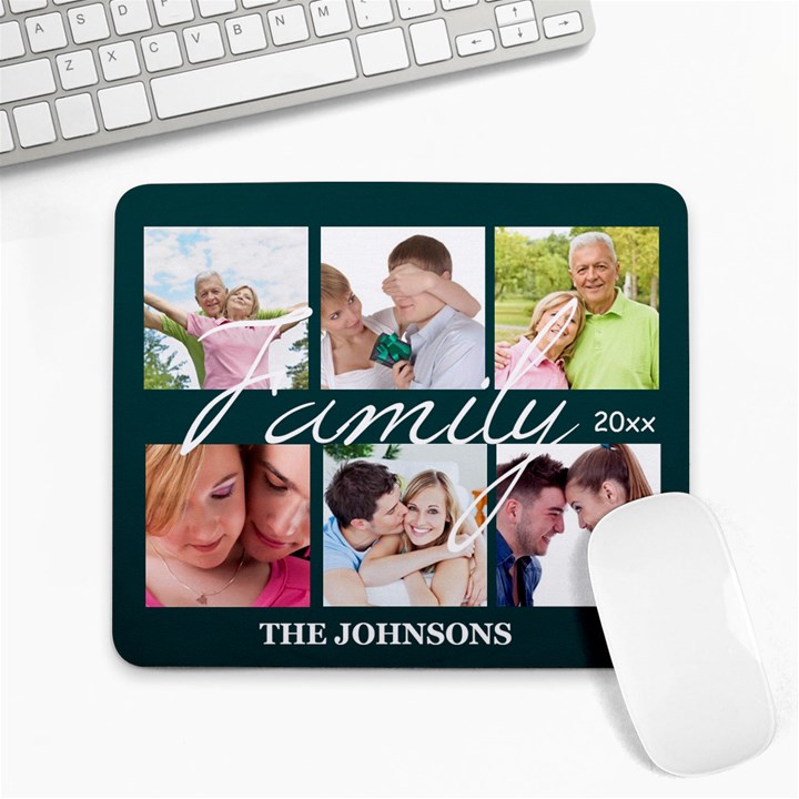 Family Photo Personalized Large Mousepad