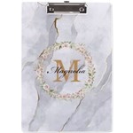 Initial Name Acrylic Clipboard A4 Acrylic Clipboard Front