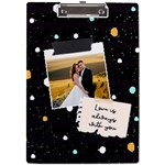Personalized Dot Photo Name A4 Acrylic Clipboard A4 Acrylic Clipboard Front
