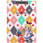 Personalized Alice Name A4 Acrylic Clipboard A4 Acrylic Clipboard Front