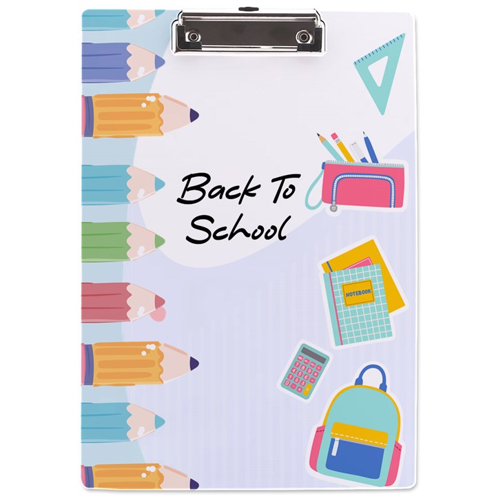 Personalized Back To School Name A4 Acrylic Clipboard A4 Acrylic Clipboard