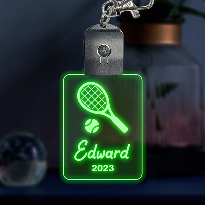 Personalized Sport Ball Name LED Key Chain