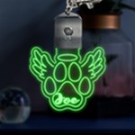 Personalized Love Pets Dog Cat Name Multicolor LED Acrylic Ornament Front
